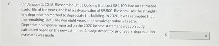 service life with no expected salvage value. Blossom uses the straight- line