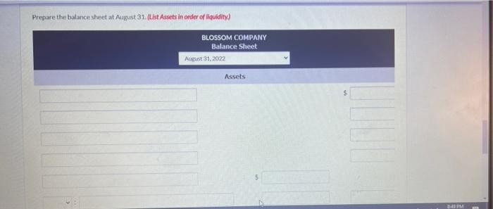 Balance August 31, 2022 Before Adjustment After Adjustment Dr. Cr. Dr. Cr.