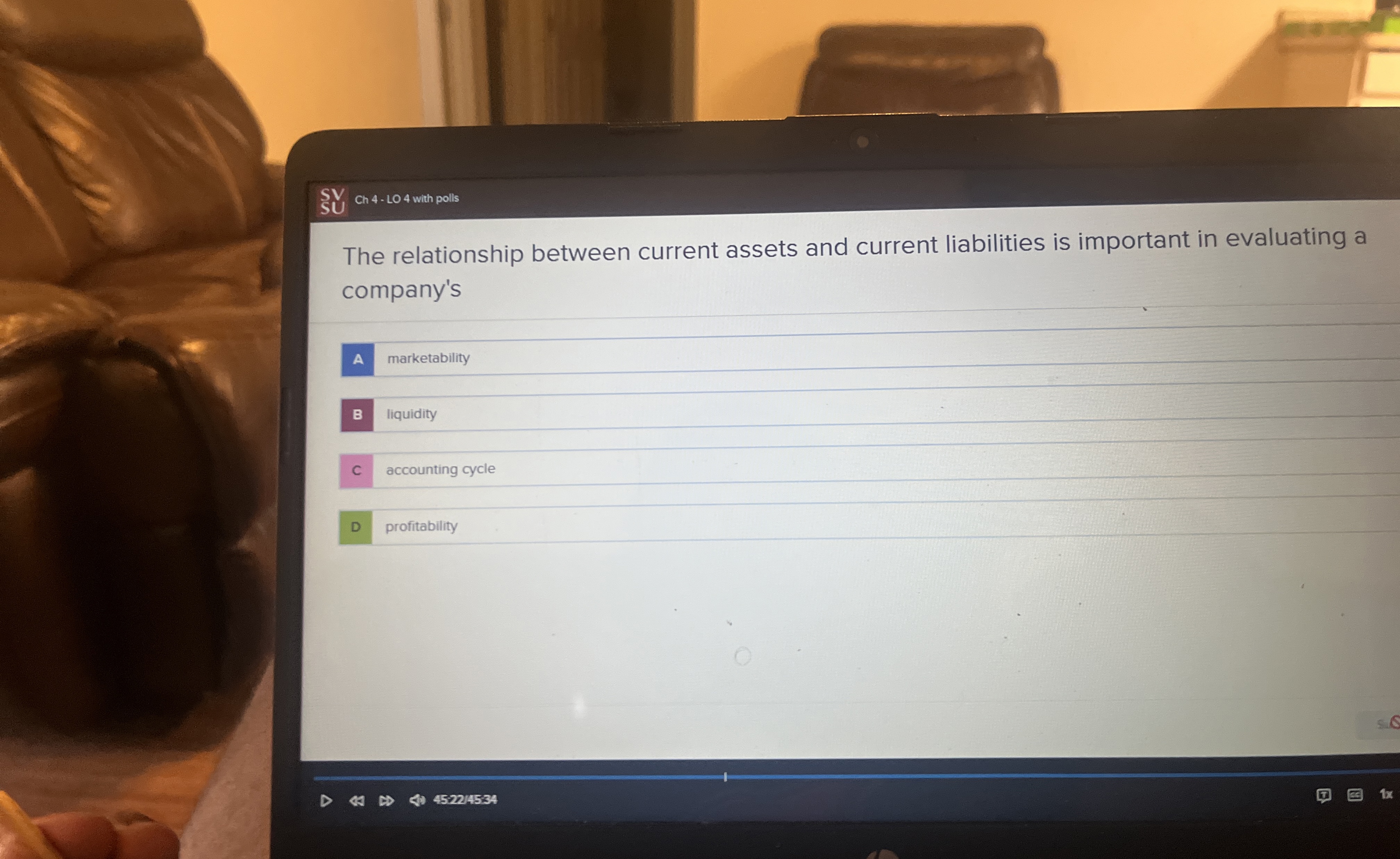  The relationship between current assets and current liabilities is important in