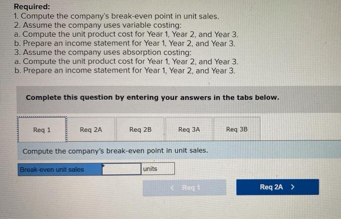 6-18 (Algo) Variable and Absorption Costing Unit Product Costs and Income Statements