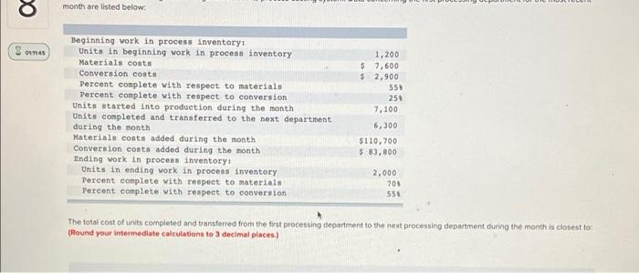  K Corporation uses the weighted-average method in its process costing systemData