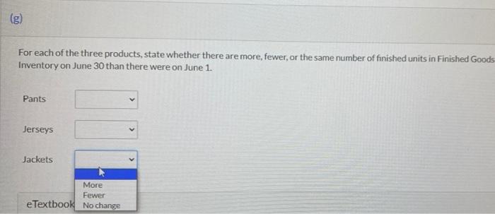 in Process Inventory consisted of the following items: Job Units Accumulated Cost