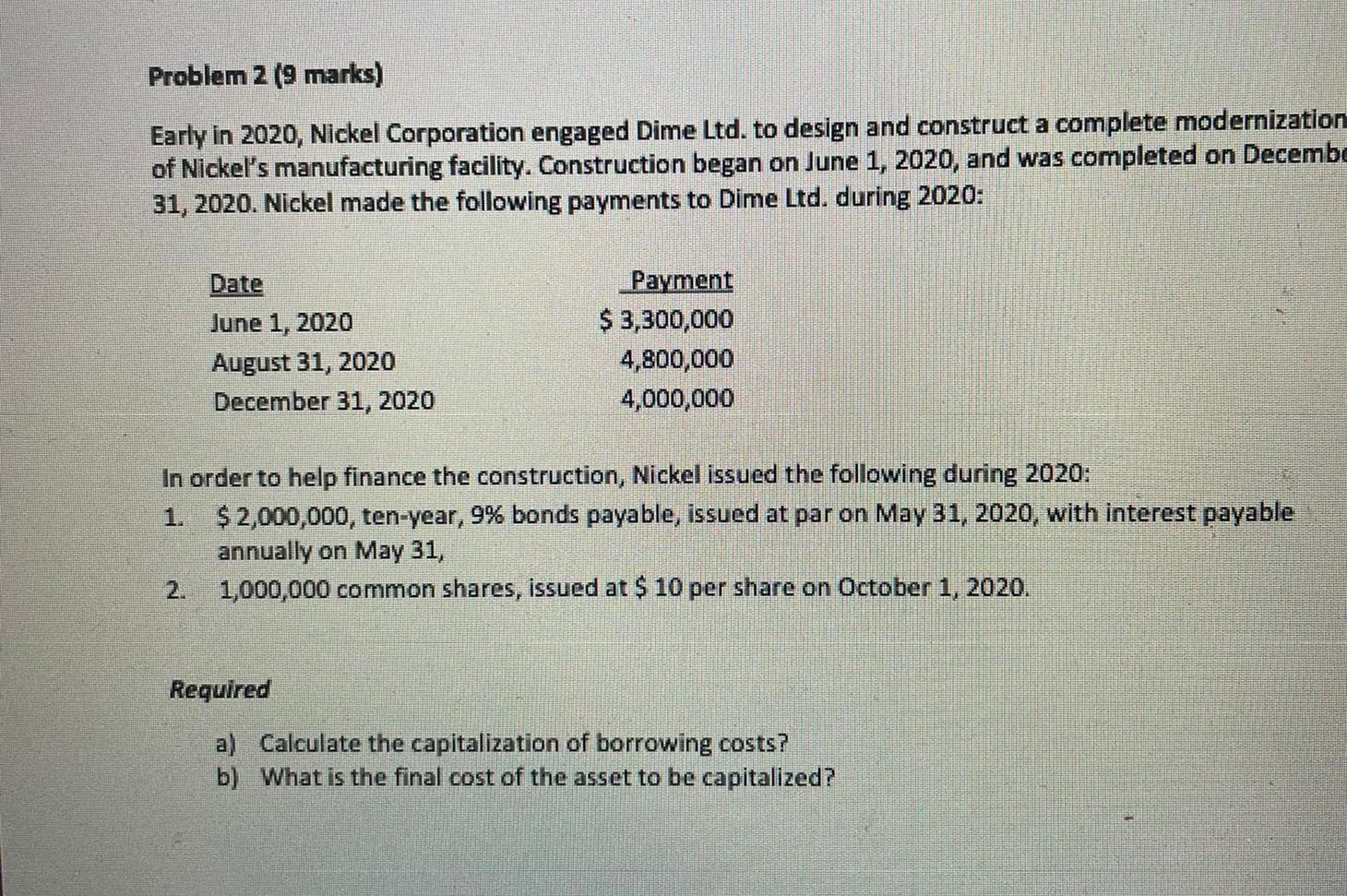  please do it in 10 minutes will upvote Problem 2 (9