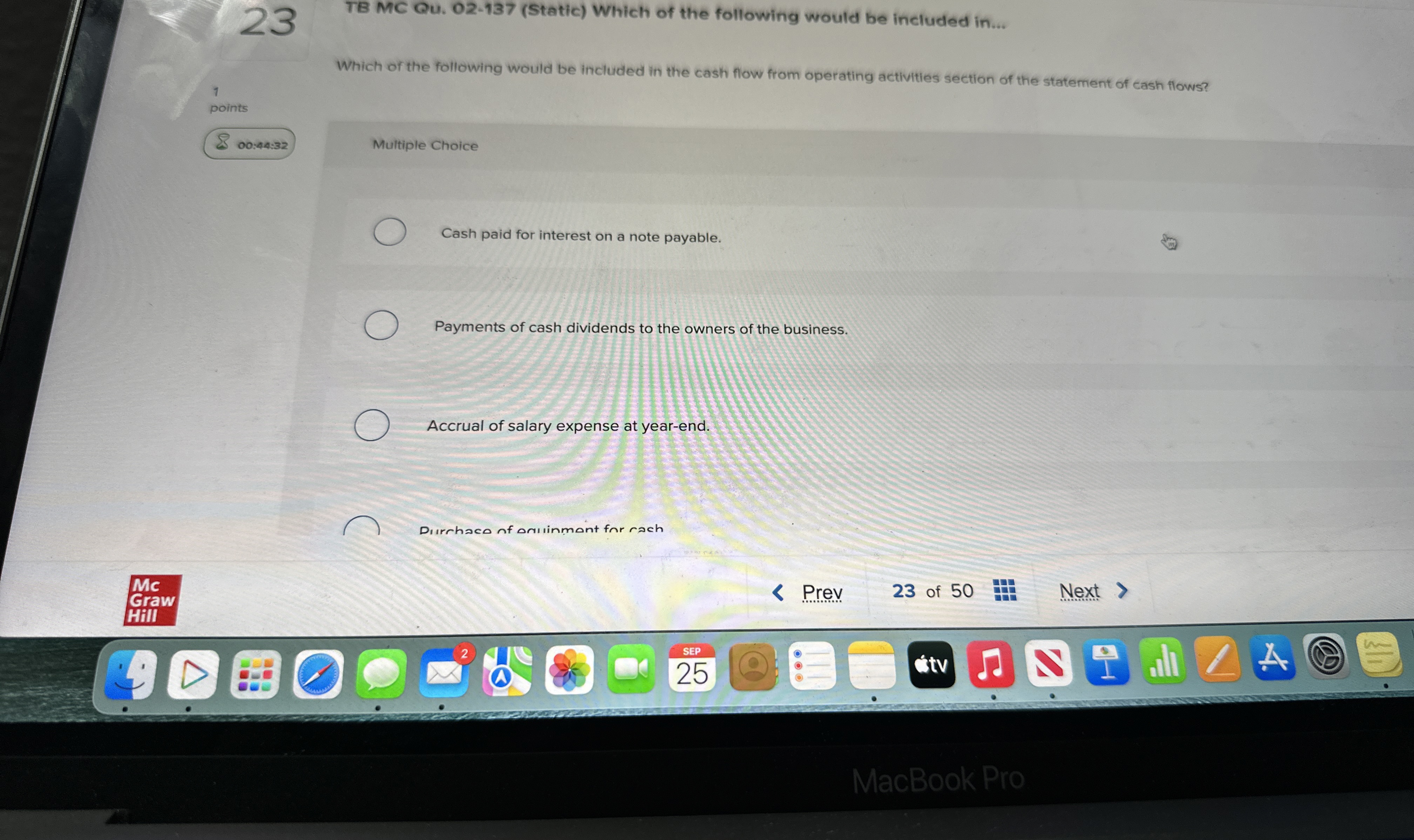  TB MC Qu.02-137(Static) Which of the following would be included in...