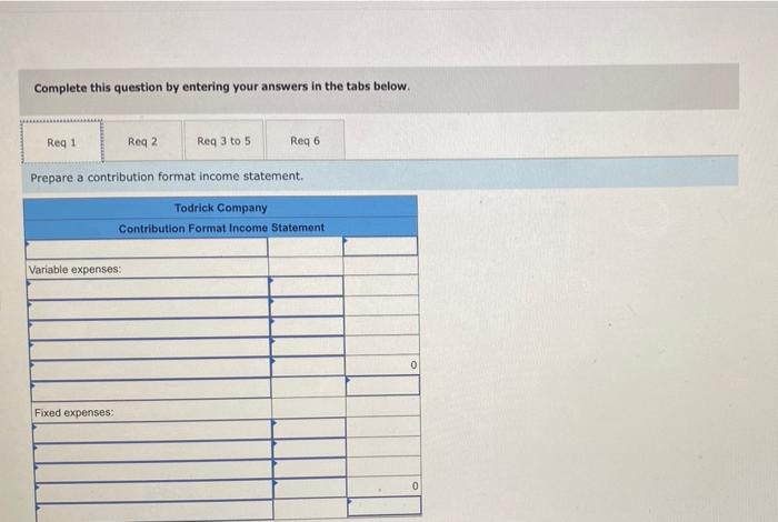 confused please Todrick Company is a merchandiser that reported the following information
