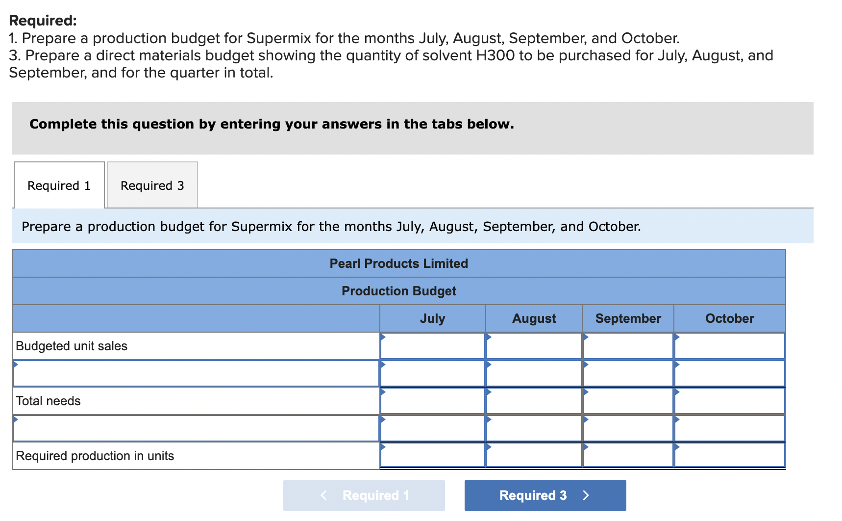  Exercise 8-10(Algo) Production and Direct Materials Budgets [LO8-3, LO8-4] Pearl Products