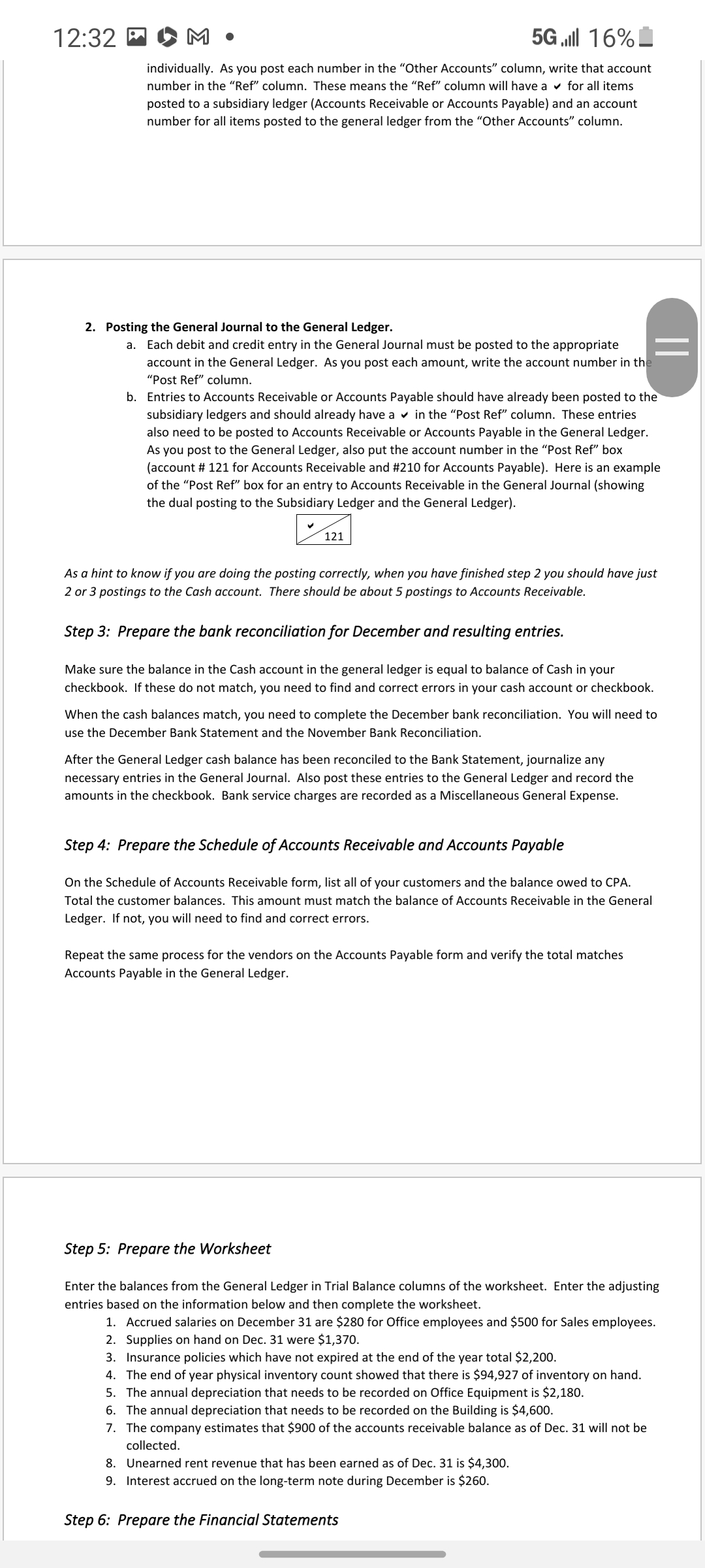 15. Income Statement 16. Statement of Owner's Equity 17. Balance Sheet 18.