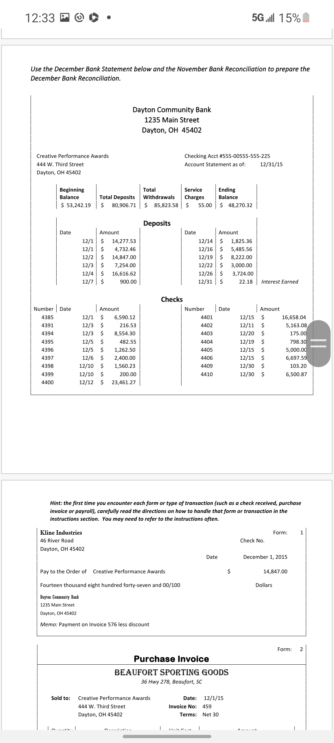 Awards has a warehouse that is used to store inventory. The warehouse