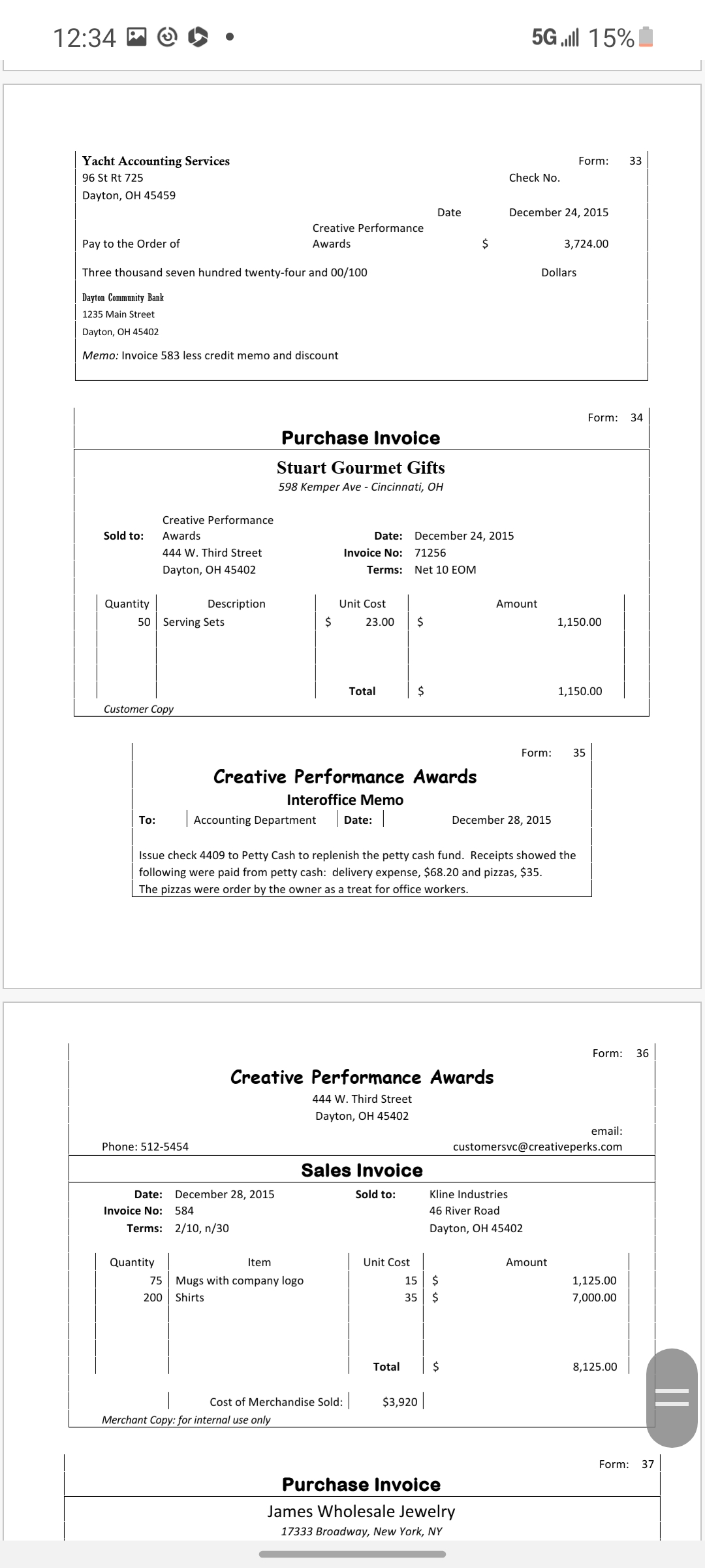transaction is recorded in ONE of the following journals: 1. Sales Journal:
