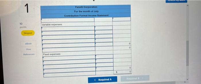 this company. Required: a. Prepare a traditional format income statement for July.