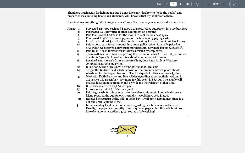 Hi I need help making a General Journal with all this information.