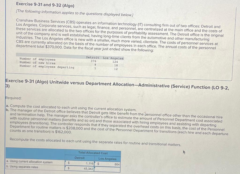 Hhelp with this 2 step problem Exercise 931 and 932 (Algo) [The