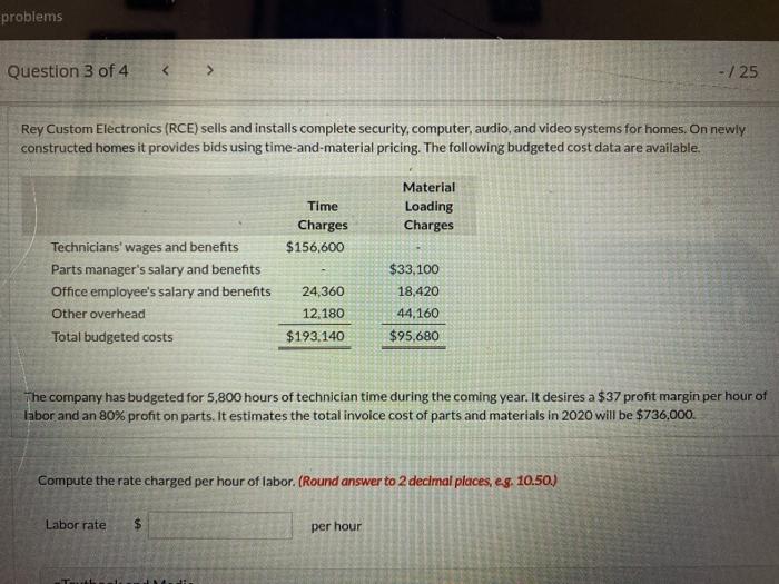  problems Question 3 of 4