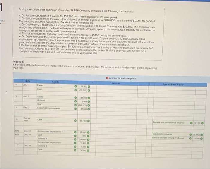 please answe all 4 questions, the first one has been partially completed.
