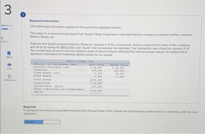completed the following transactions: a. On January 1, purchased a patent for