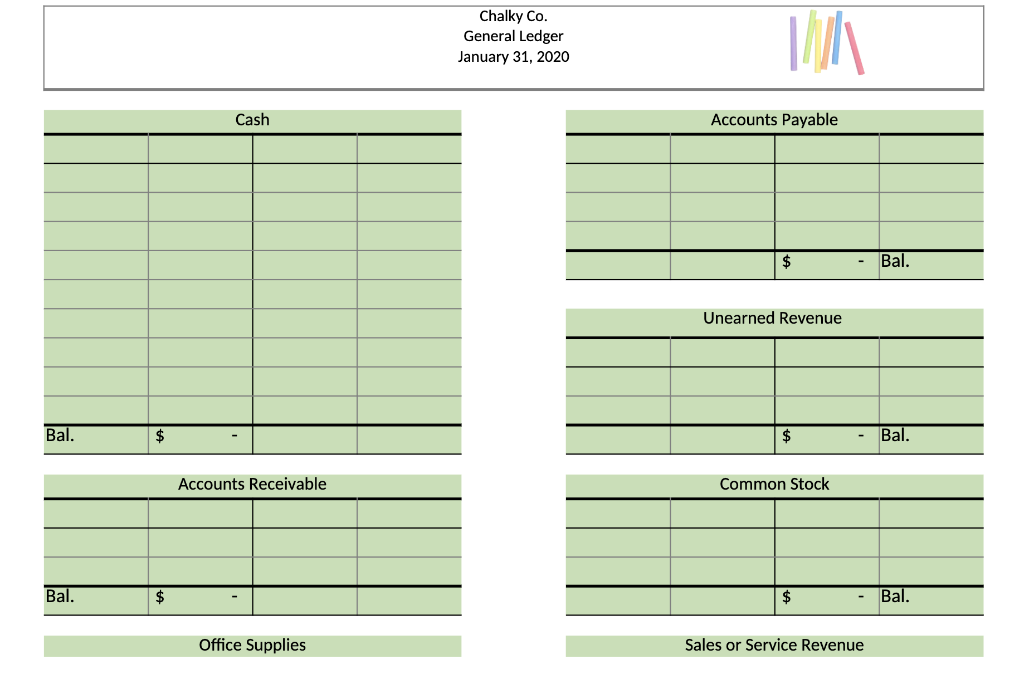 Step 5. Identify and analyze the transactions 13-17 Record transactions to the