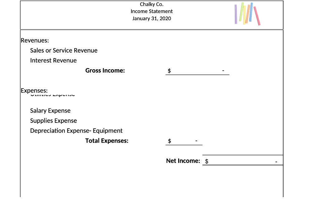 15, 2020 Star Co. paid Chalky Co. $6,000 in advance to install
