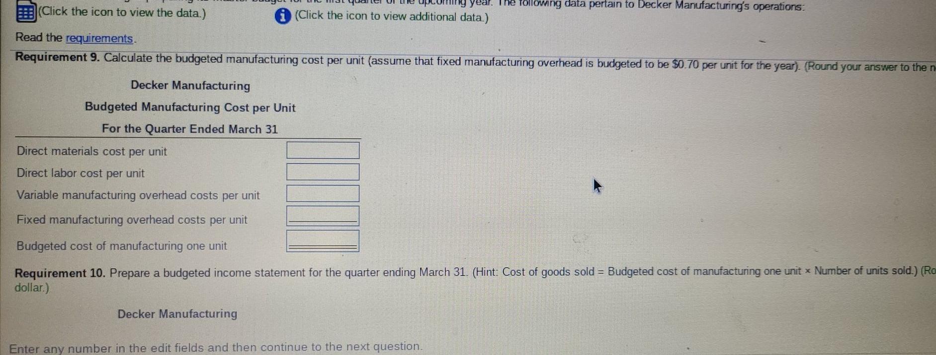 . . . . $ 108,000 May .......$ 103,200 b.Sales are 35%