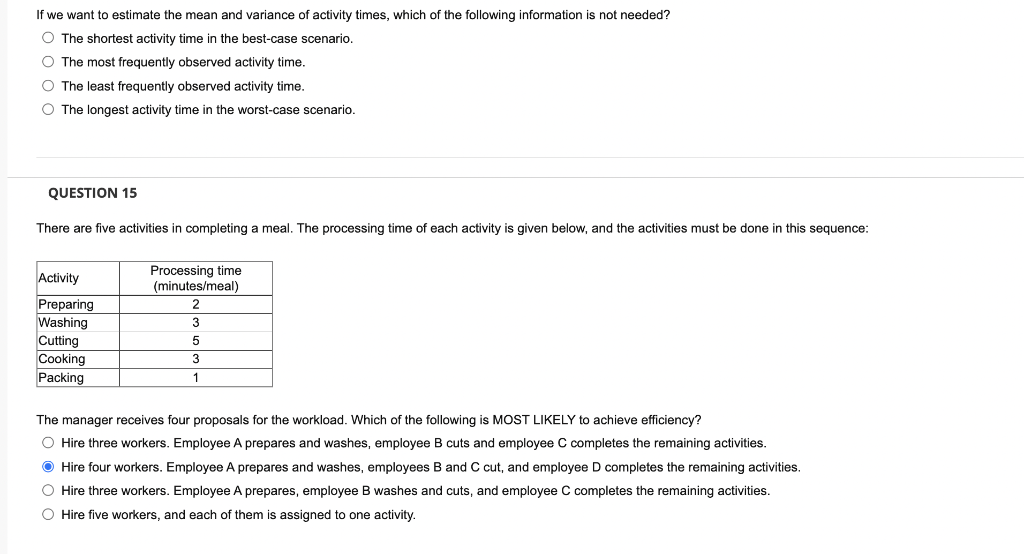 of the following statements of the critical path method (CPM) is NOT