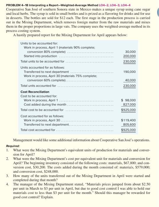  please solve on excell sheet, thank you PROBLEM 4-18 Interpreting a