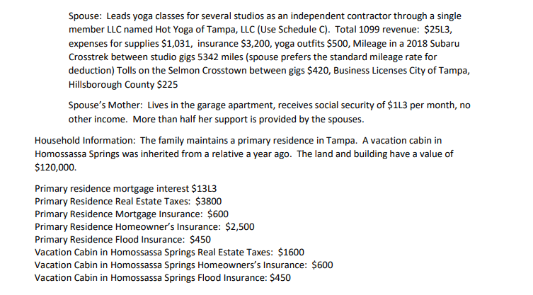 can use any names.*** Prepare the Married Filing Joint tax return for