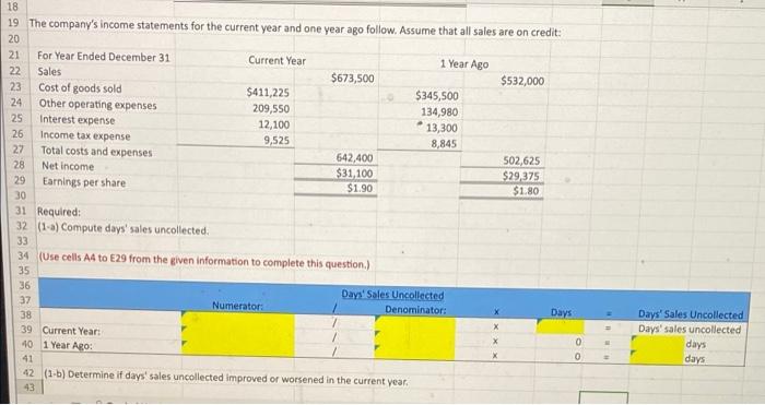 & Av X fx A B C Simon Company's year-end balance sheets