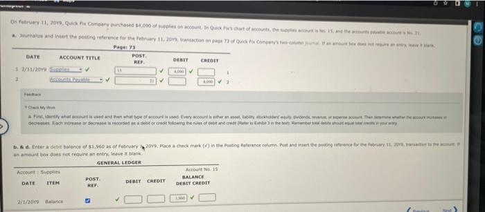 how do you solve On February 11, 2019, Quick Fix Company purchased