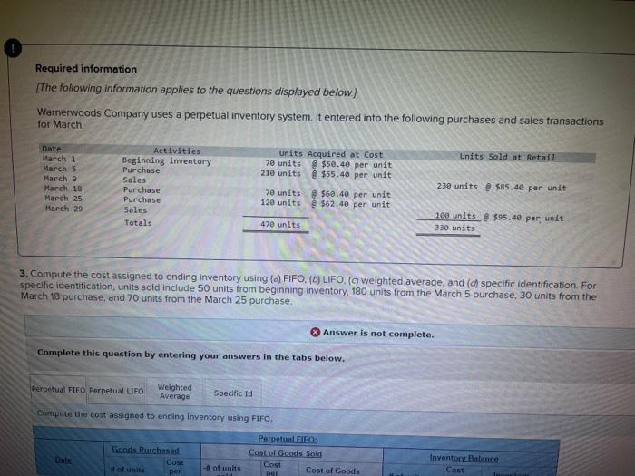  i need help im stuck on the rest Required information [The