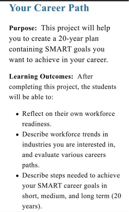 Outcomes: After completing this project, the students will be able to: -