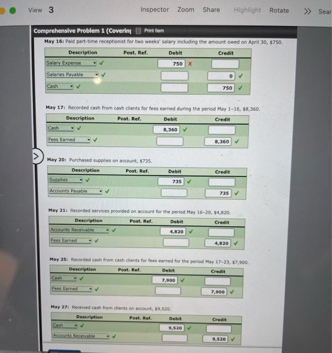 12 Accounts Receivable Supplies 15 Prepaid Rent 16 Prepaid Insurance 22,100 3,400