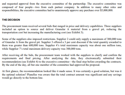 What is the optimal solution, which needs accounting calculation to support. Word