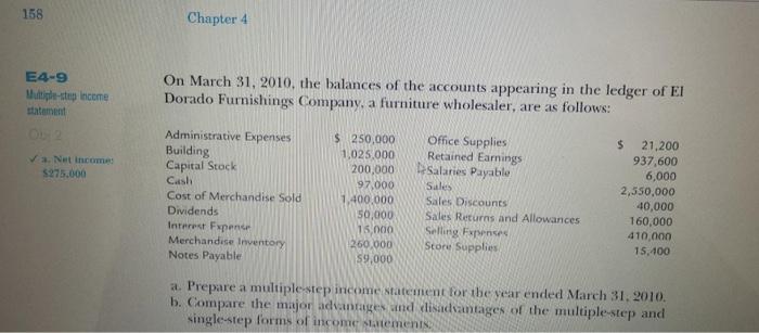 thanks a Problems. P4-1 Muple pe af balance sheet et and repart