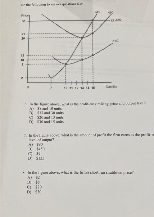please help with 6-8 Use the following to answer questions 6-8: ATO