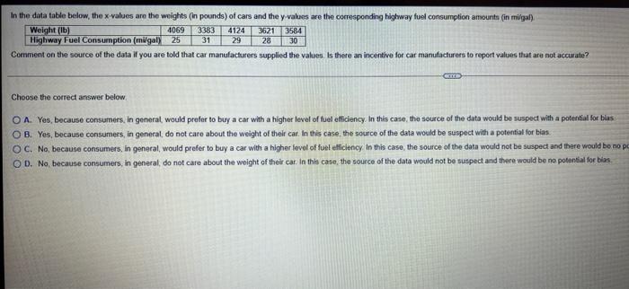 have a normal distribution? O A. Yes, all the requirements are met