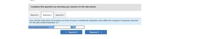 at Lower of Cost or Market/Net Realizable Value [LO 7-4] Sandais Company