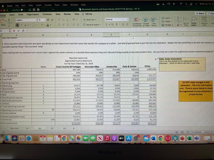Data Window Help DO Mountain Sports Ltd Case Study ACCT1110 Spring-VF-2 insert