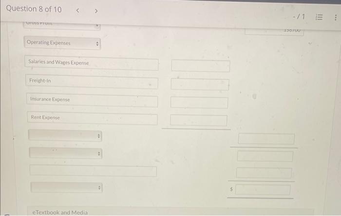statement. ORIOLE CO. Income Statement For the Year Ended January 31, 2025: