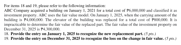  show solution For items 18 and 19, please refer to the