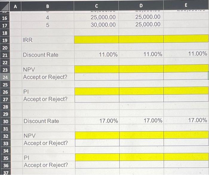 the problem. - show on excel - show work - show formulas