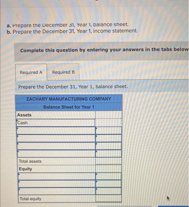 Process cost system LO 12-2, 12-3 Zachary Manufacturing Company started operations on