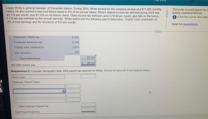 Could someone help me complete requirement 2 as shown below and requiremenr