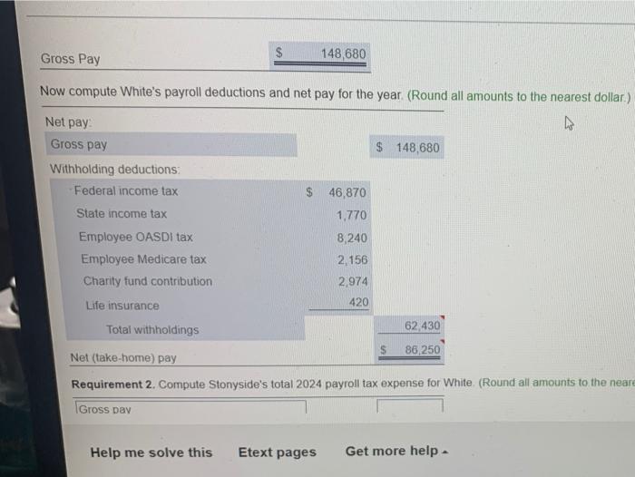 During 2024, White worked for the company all year at a $11.800