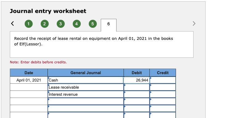 2021. Required: Prepare appropriate entries for both IGA and Elf Leasing from