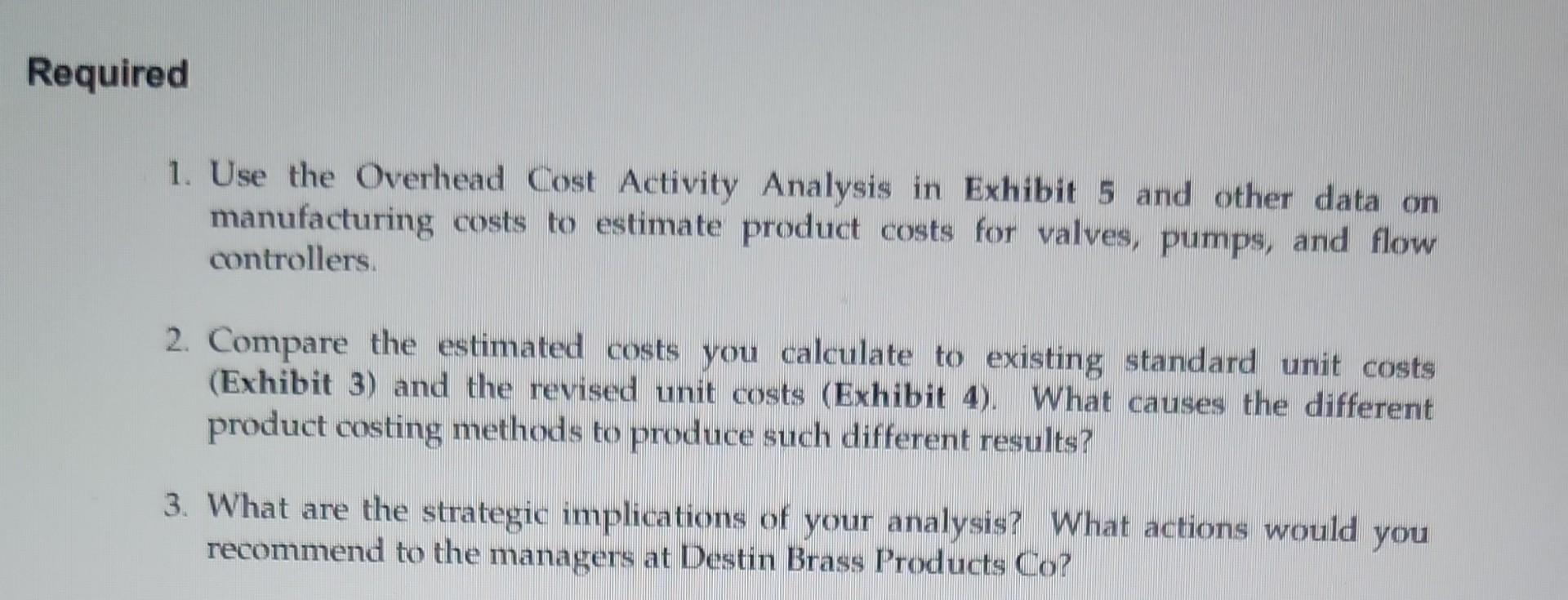 I only need help with Q3. 1. Use the Overhead Cost Activity