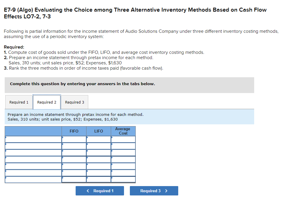 Cash Flow Effects LO7-2, 7-3 Following is partial information for the income