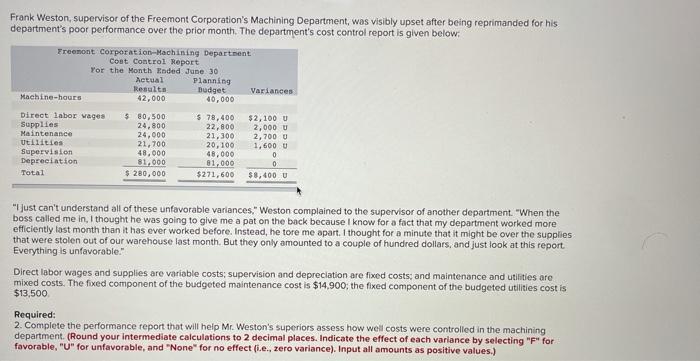 its small campus. Management has identified two cost drivers it uses in
