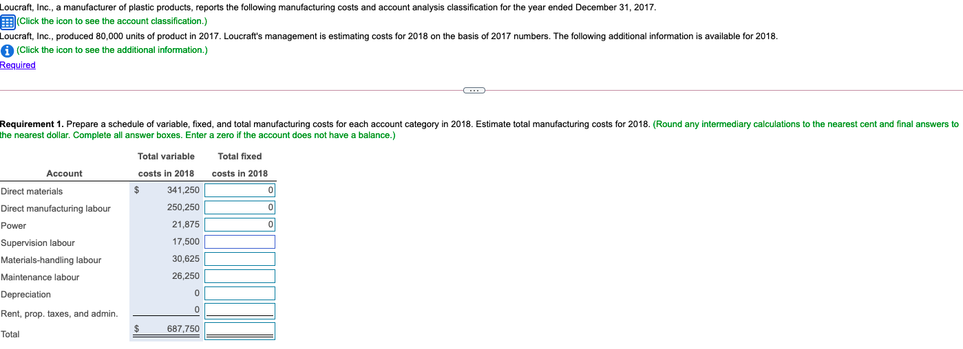 Can you please help me answer this for fixed costs as well