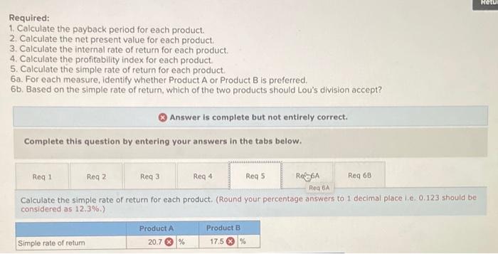 one of two new products for a five- year period. His annual