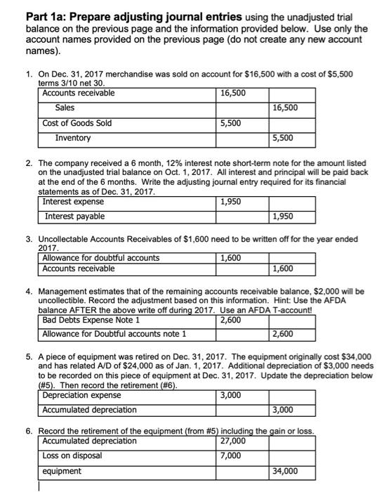 Please help me Fill out the T Accounts Using the Adjusting Journal