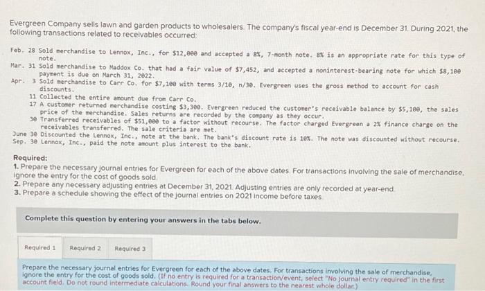 Posted full question but only need help on: 1) The journal entry